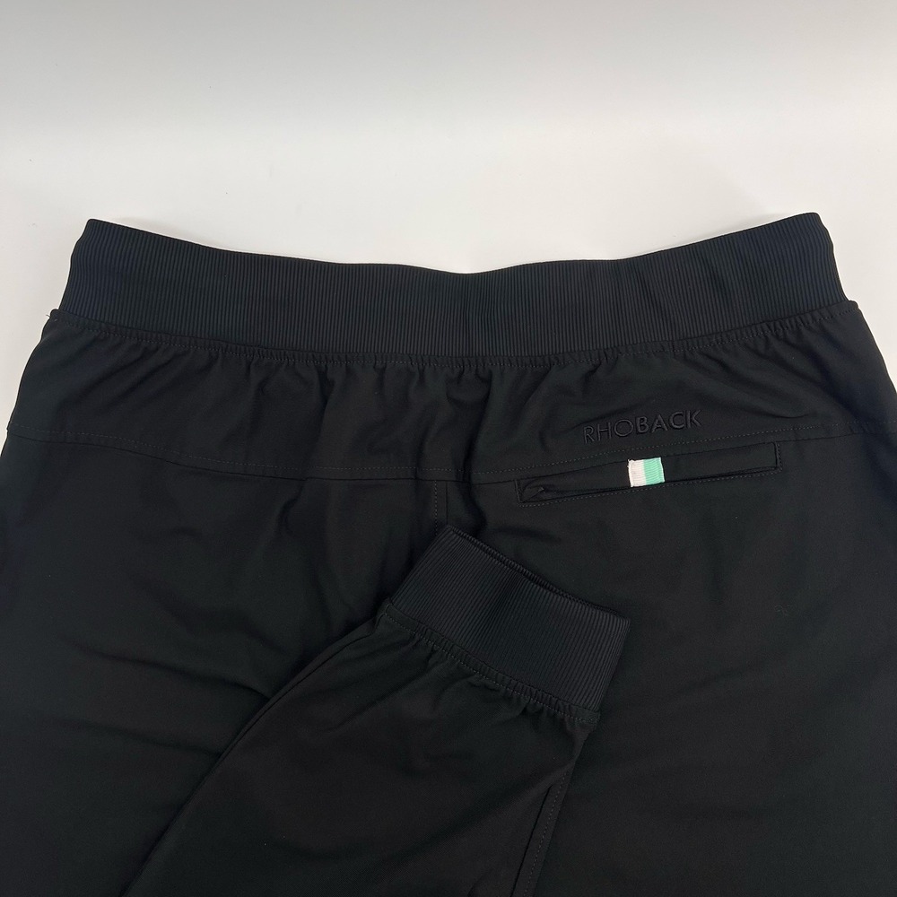 Rhoback Jogger Mens Large Black Delta Performance Golf Athletic Joggers Pants